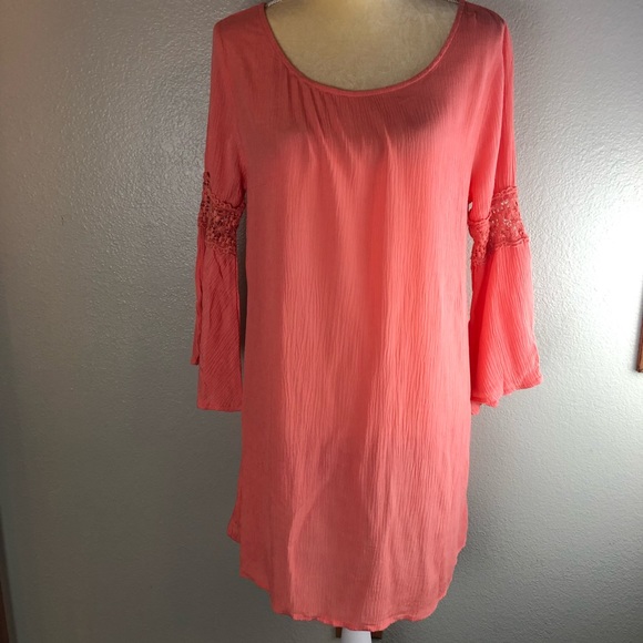Blu Pepper Dresses & Skirts - BLU PEPPER Salmon Boho Tunic Dress NWOT